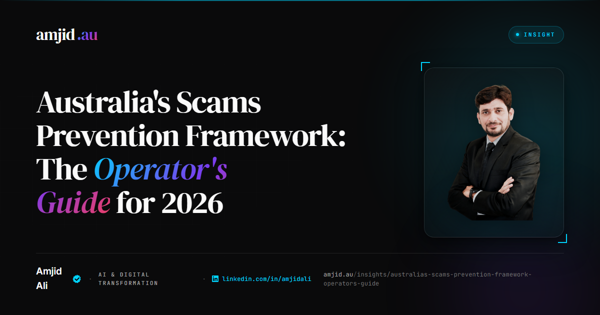 Australia's Scams Prevention Framework: The Operator's Guide for 2026, Australia, Regulation