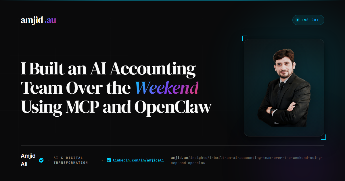 I Built an AI Accounting Team Over the Weekend Using MCP and OpenClaw, Agentic AI, MCP