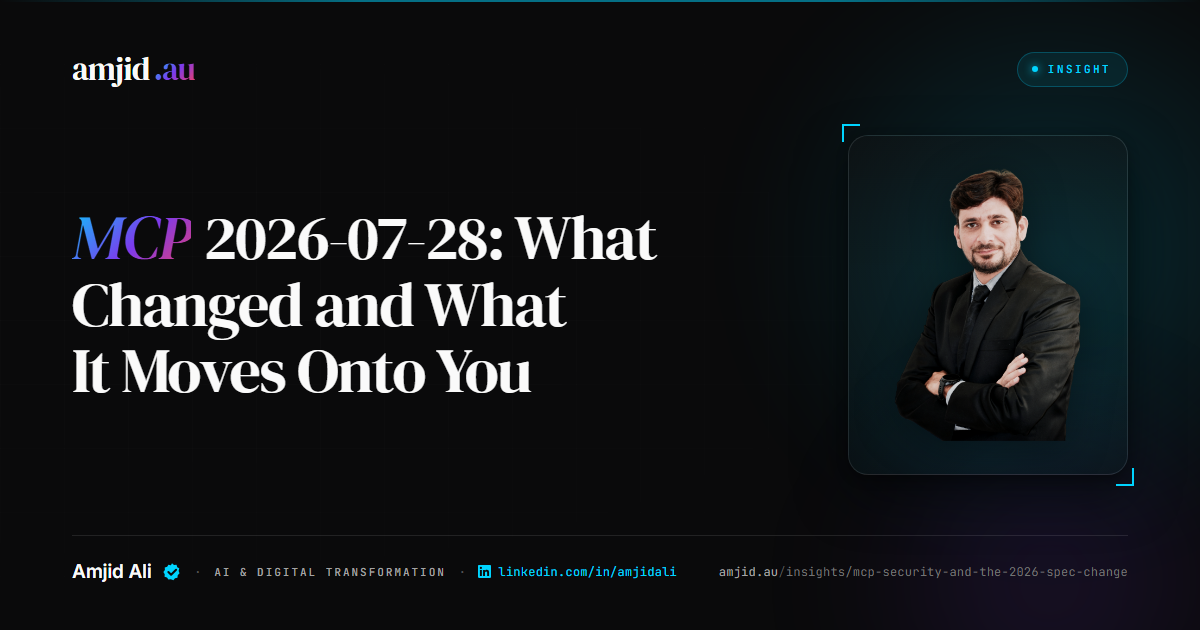 MCP 2026-07-28: What Changed and What It Moves Onto You, MCP, AI Security